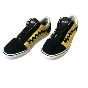 Vans X Peanuts Mens Size 9 Charlie Brown Good Grief Old Skool Skate Shoes 2017